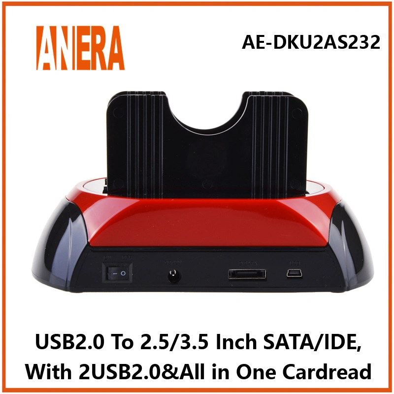 High quality/High cost performance 2 IDE 1 SATA USB2.0 Type C Dual External Hard Disk Drive 2.5 Inch 3.5 Inch Docking Station One Touch Backup Otb Hub Reader