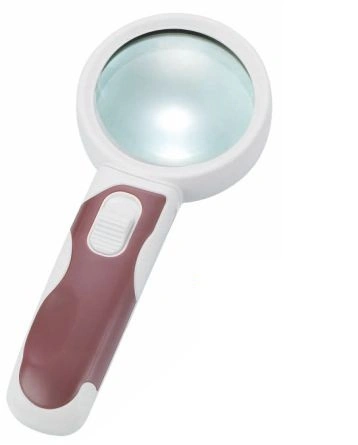 2 LED Handheld Magnifying Glass Magnifier 6X Magnification Power (BM-BG1008)