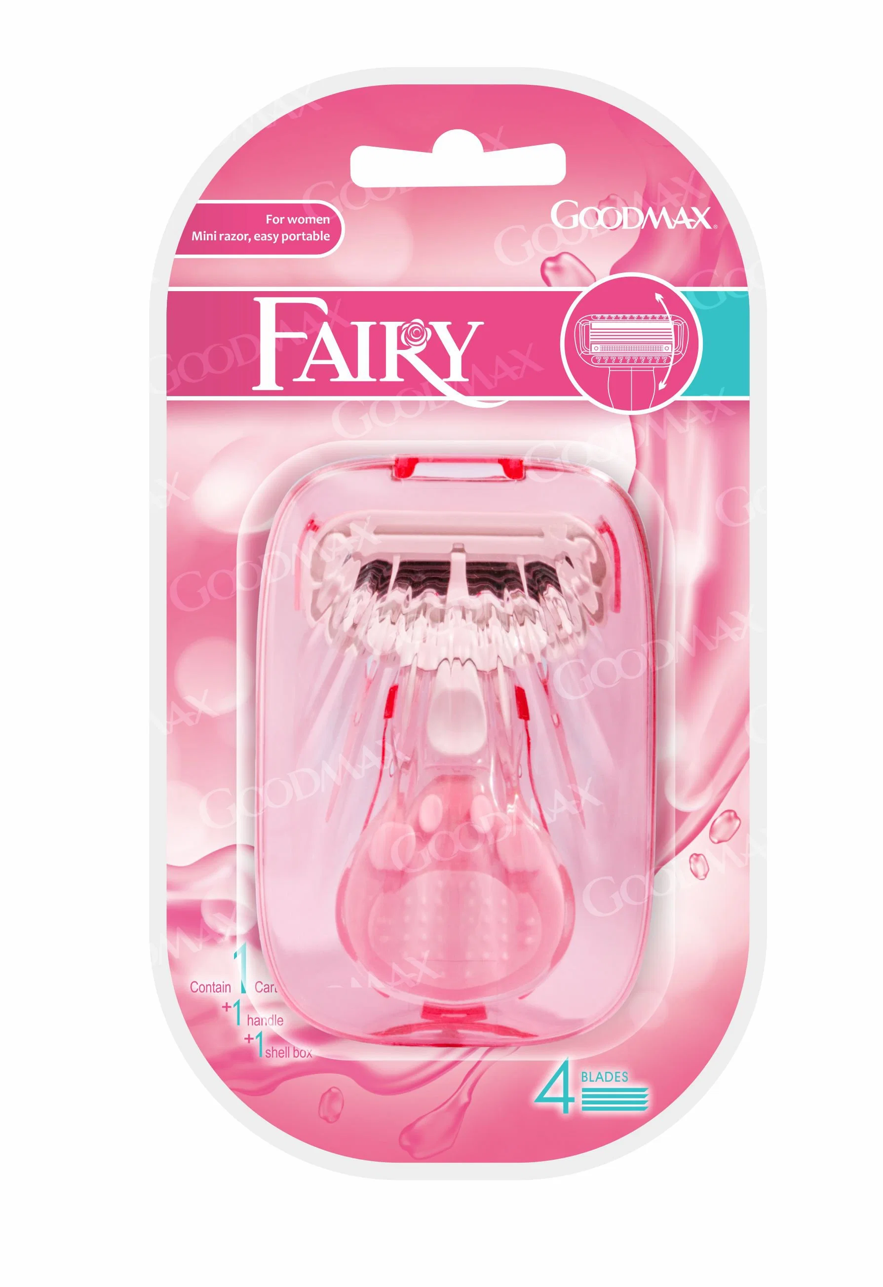 Small Size Lady&prime; S Razor in Nice Plastic Box for Easy Carry 8102