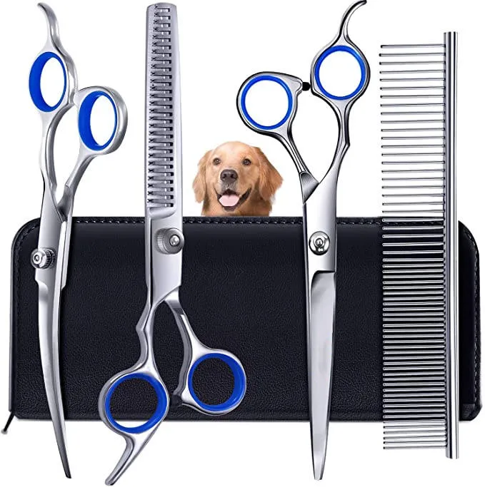 Professional Pet Grooming Cleaning Scissor Set Stainless Steel Pet Scissors