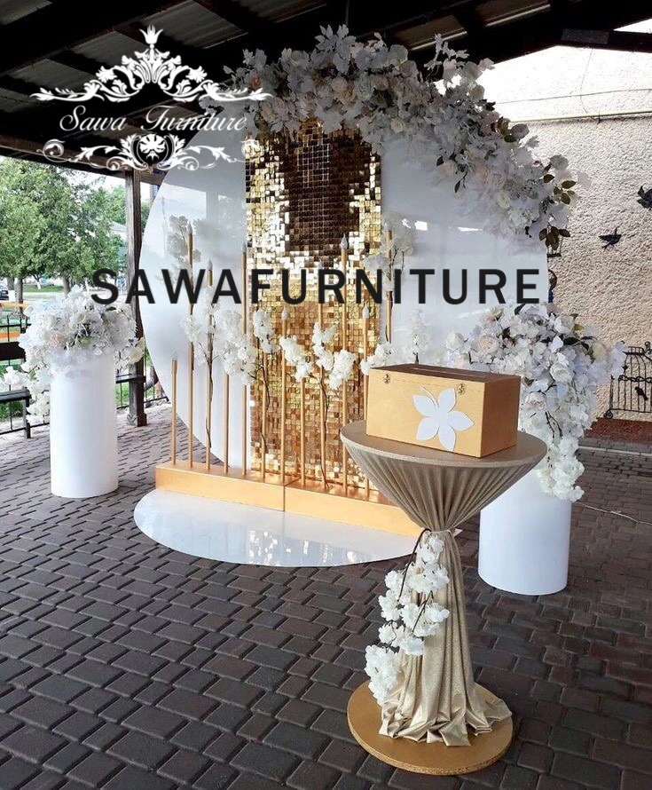 Wholesale/Supplier Plinth Round Backdrop Wedding with Flowers Event Party Decoration