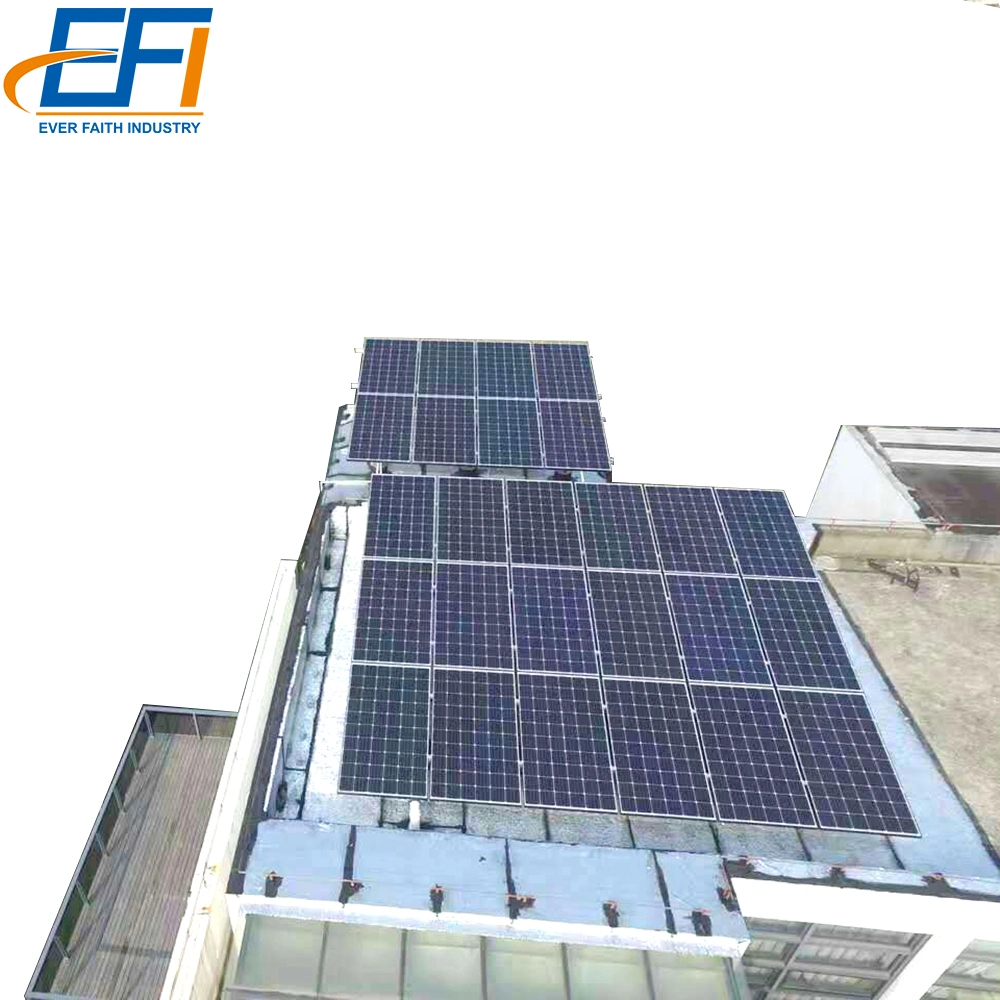 La energía solar los gases de la estructura de acero de hardware de los paneles de techos en la azotea de la casa todo el sistema de montaje