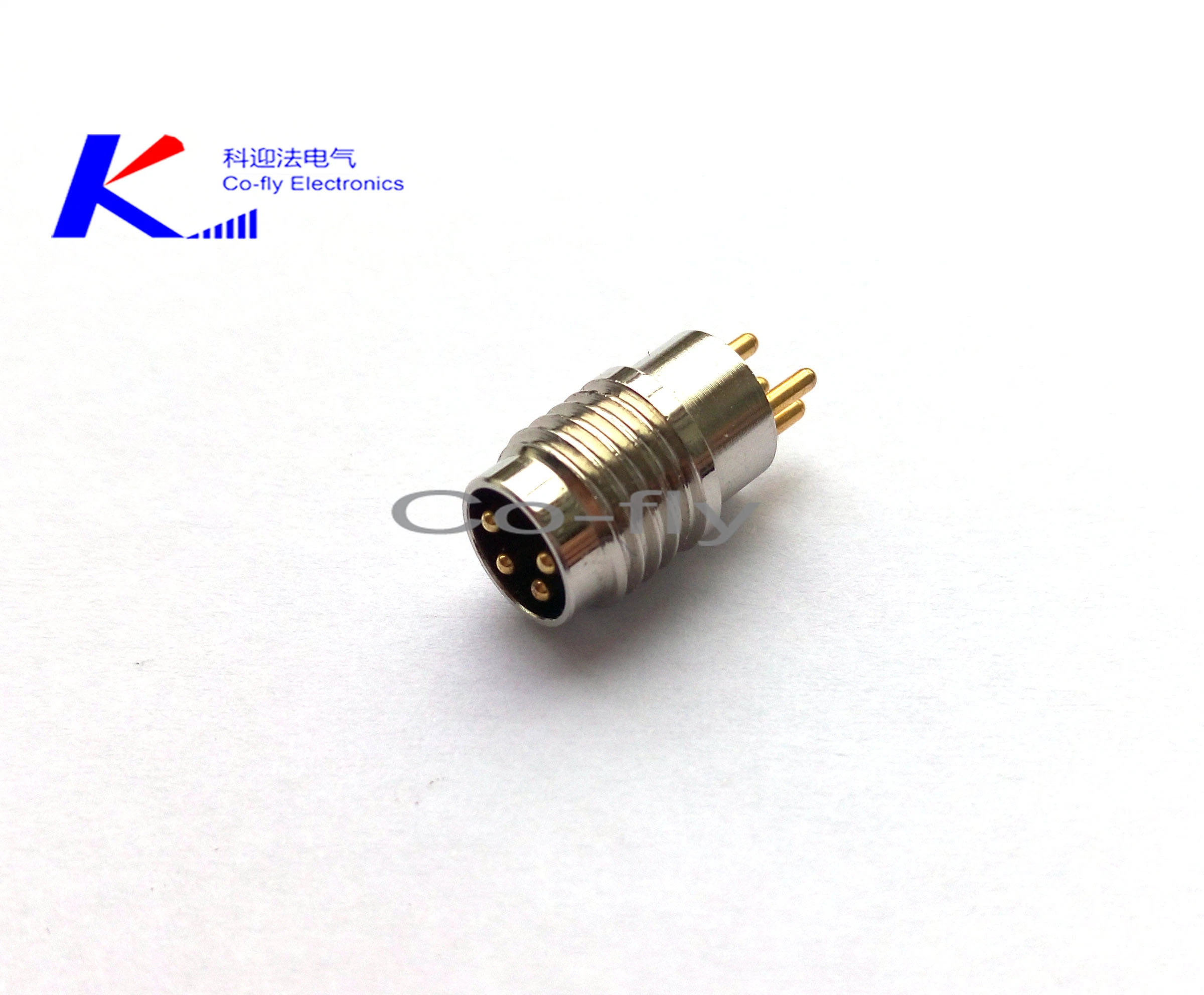 Conector macho de montaje en panel RF M8 de 6 pines