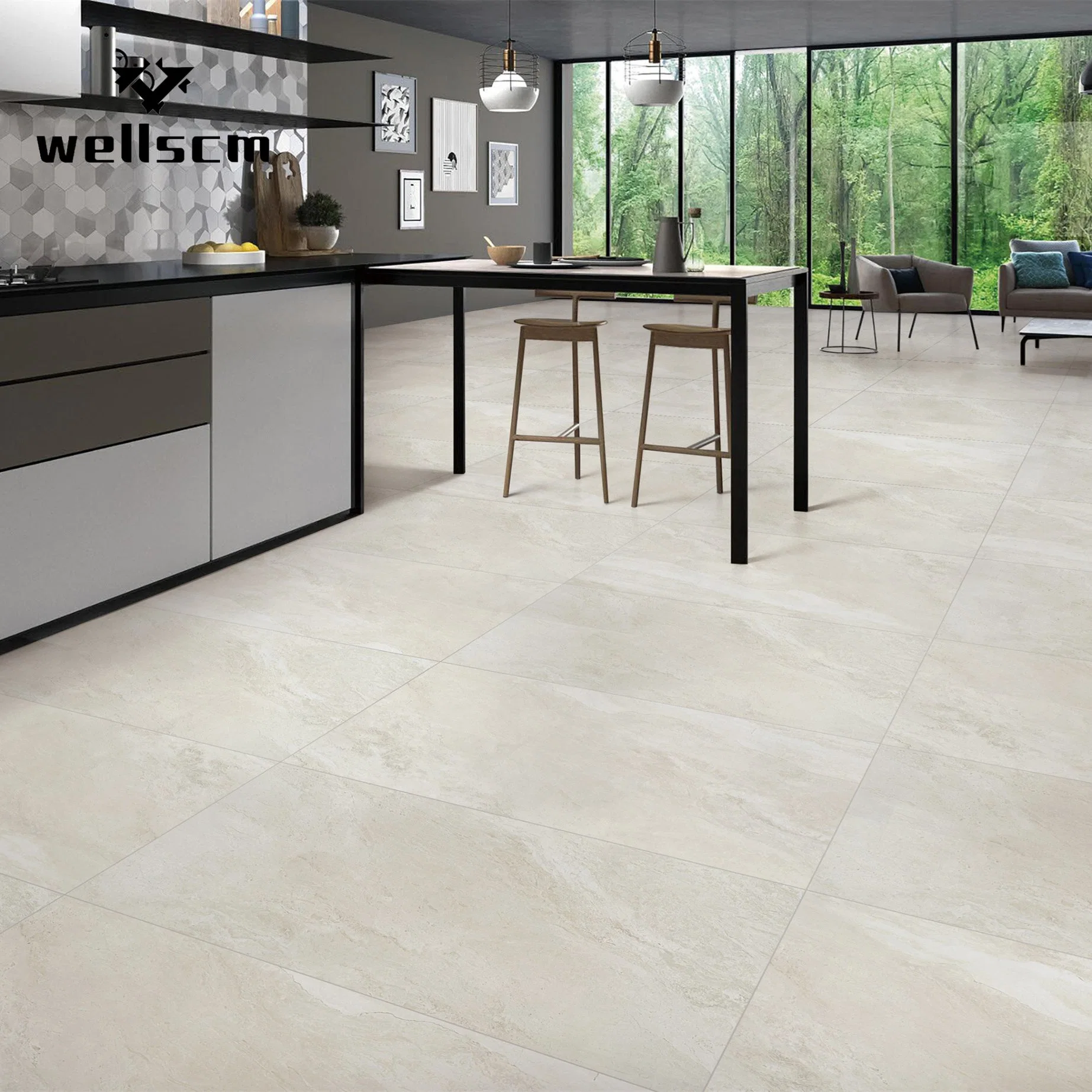 High quality/High cost performance  Indoor Orient Tiles Price Glazed Porcelain Polished Algeria Ceramic Floor Tiles Countertops