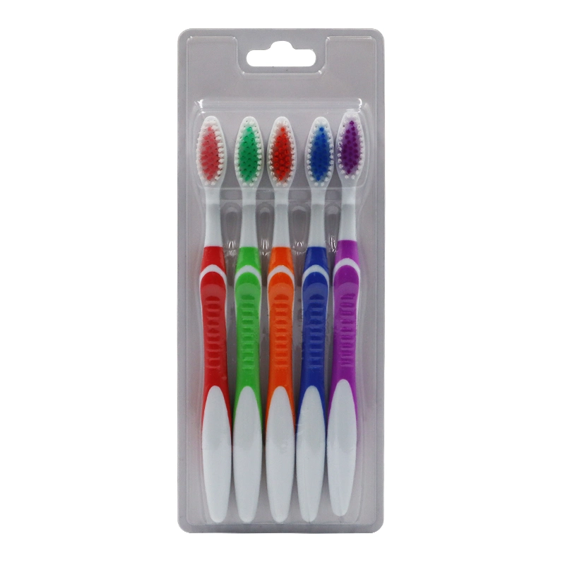 Classic 5pk Adult Toothbrush with Nylon Polishing Bristles/Anti-Slip Handle