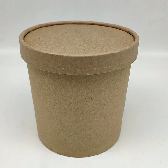 Kraft Paper Soup Bowl Soup Cup with Lid 8oz/12oz/16oz/32oz High quality/High cost performance  on Sale
