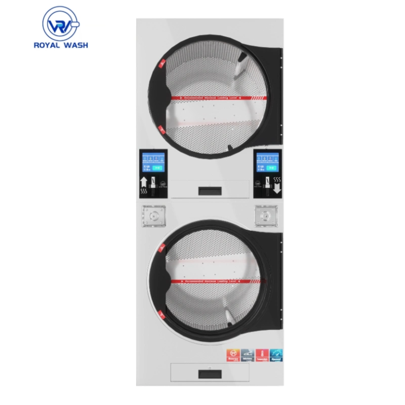 Commercial Stainless Steel Laundry equipment Coin Operated Industrial Double Tumble Dryer