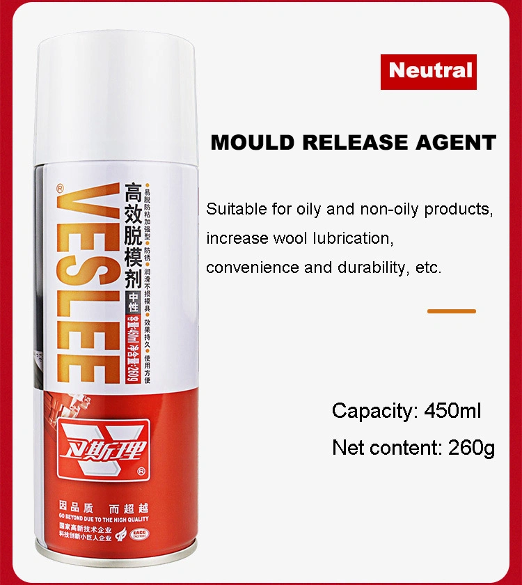 Veslee Factory High Efficiency Good Lubricant Spray de liberación de molde suave