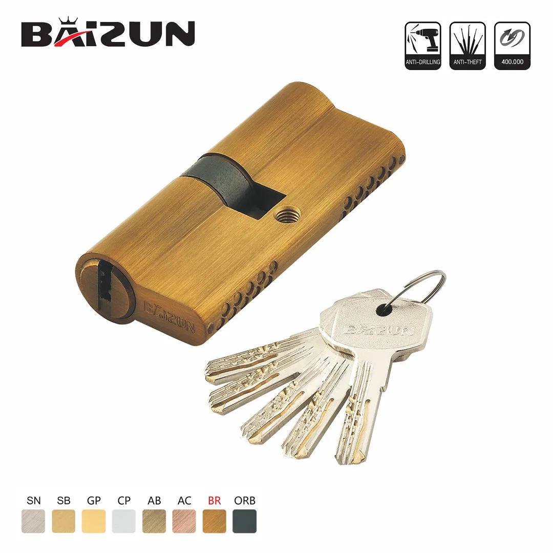 Original Factory Manufactured Brass Euro Door Cylinder Lock with Optional Color