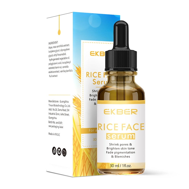 Face Care Whitening Refine Wrinkles Skin Care Moisturizing Custom Logo Rice Serum