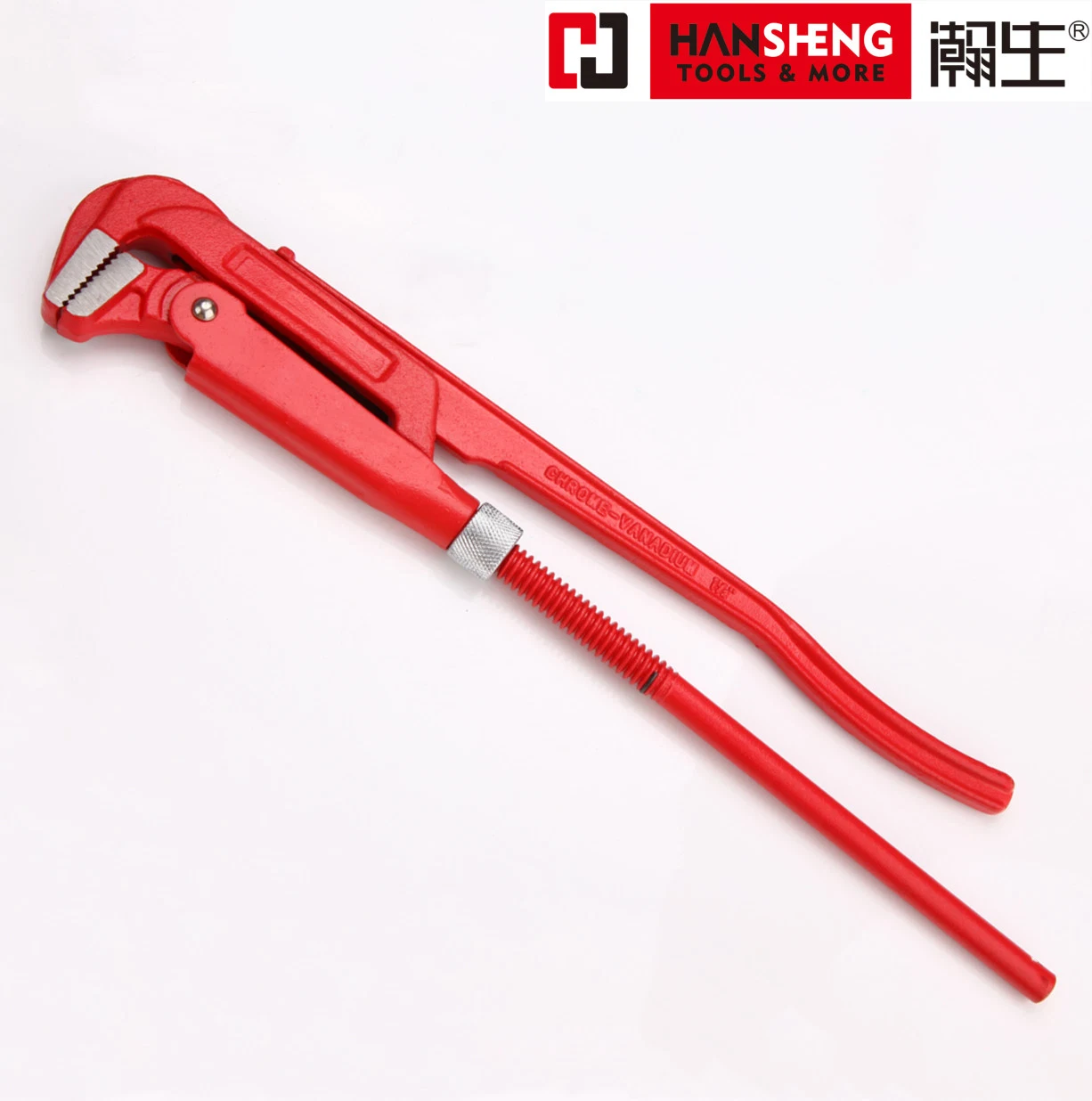 Professional Bent Nose Pipe Wrench, 90 Degree Bent Nose Pipe Wrench, Made of CRV or High Carbon Steel, Hand Tools