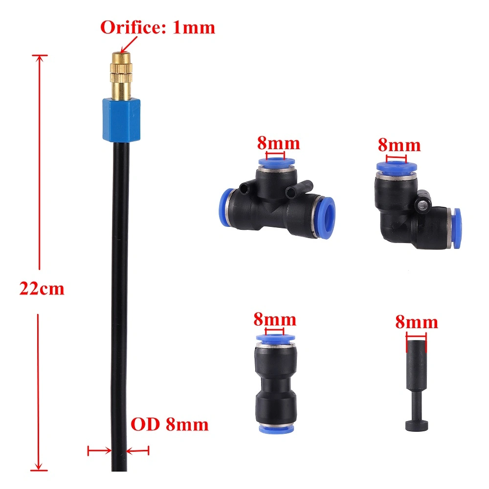 Omnidirectional Fogger Nozzle Kit Atomized Sprayer Garden Irrigation Humidify Cooling Dust Removal Misting System