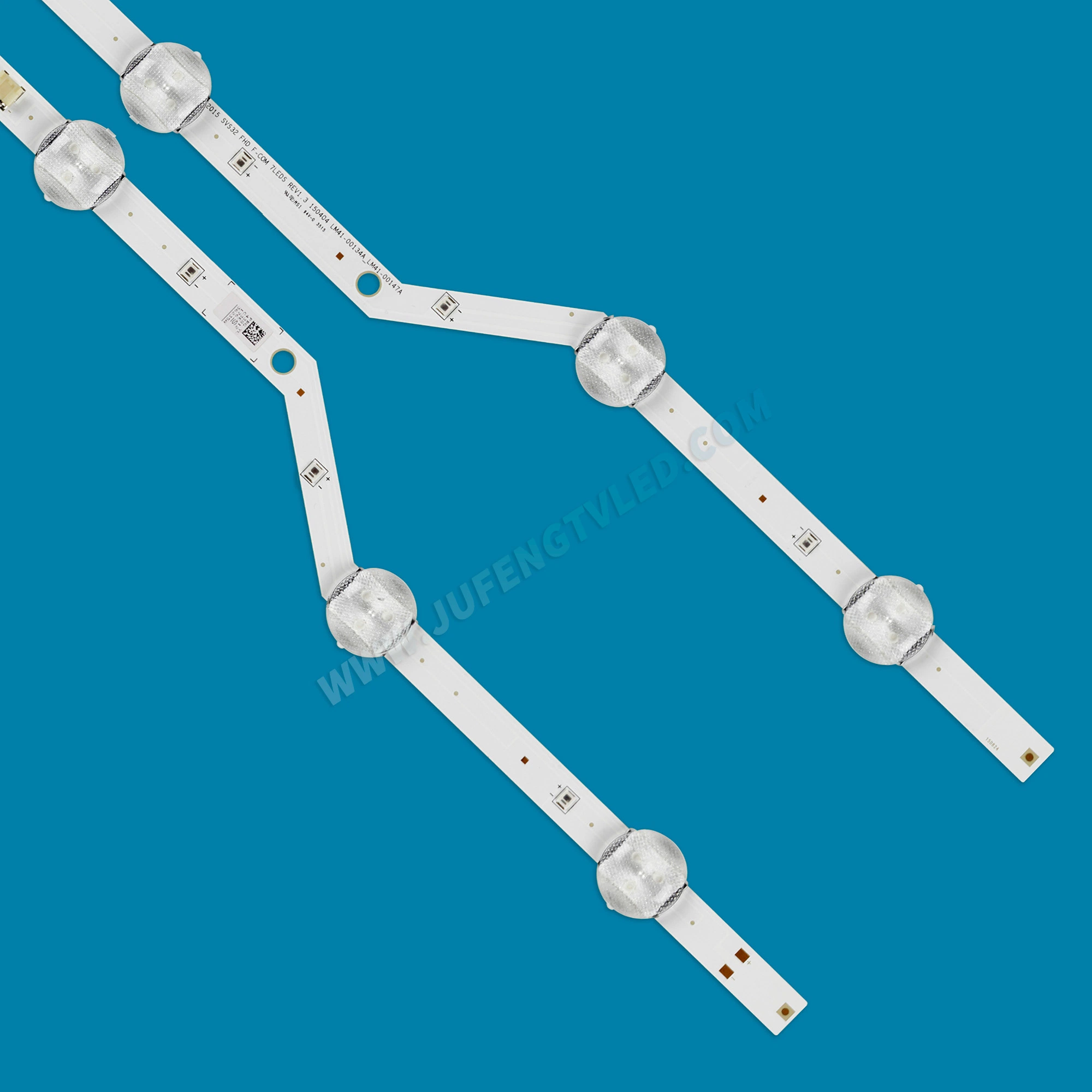 يستخدم قطاع الإضاءة الخلفية JF-D-156 LED لـ 32 قدمًا 2015 Svs32 FHD F-COM 7LEDs (المصابيح الأمامية طراز F-COM) طراز (طراز 096-36235A)، أشرطة الإضاءة الخلفية LED البديلة (2)