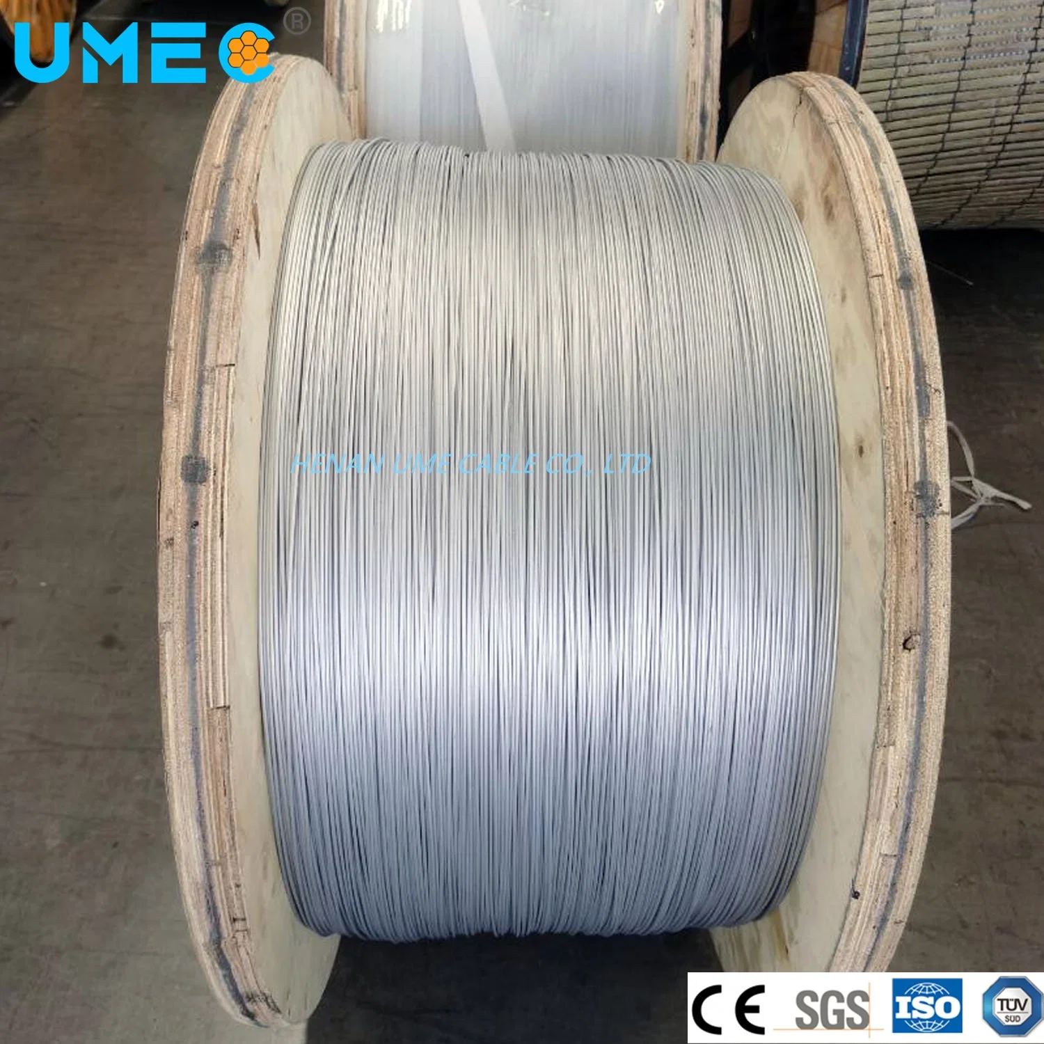 Cable a tierra (óptica) Alumoweld OPGW de acero revestido de aluminio y el único hilo trenzado Acs 7x2.59mm