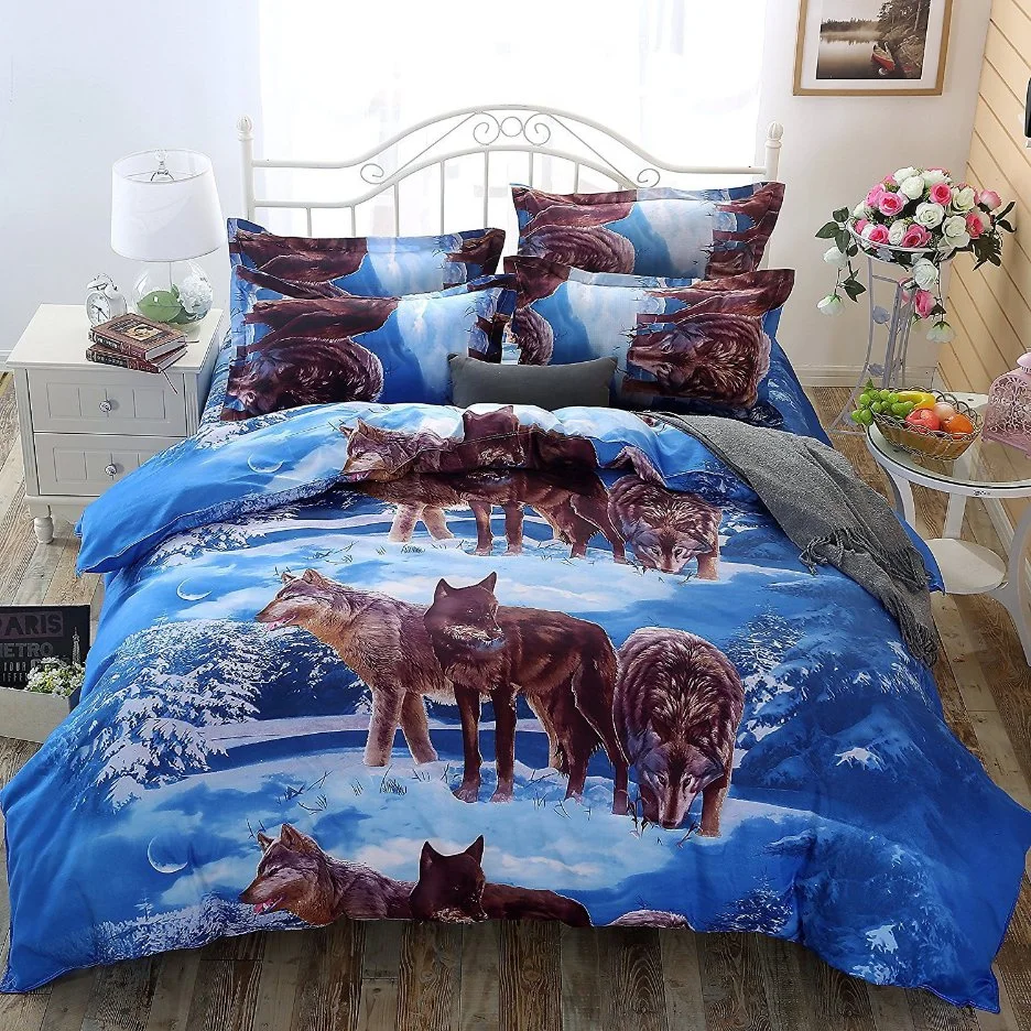 Leopard 3D Bedding Set Duvet Covers Pillowcases Lion Simba Children Room Decor Comforter Bedding Sets Bedclothes Bed Linen