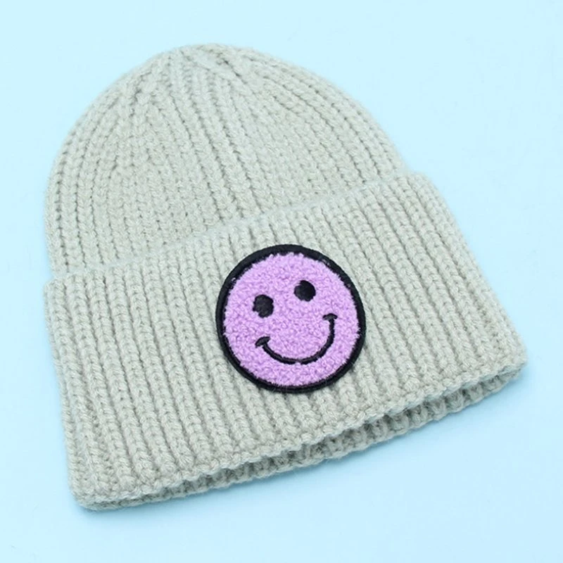 Fashion Custom Knitted Cuffed Design Cute Beanie Foldable Winter Cap for Girl/Women