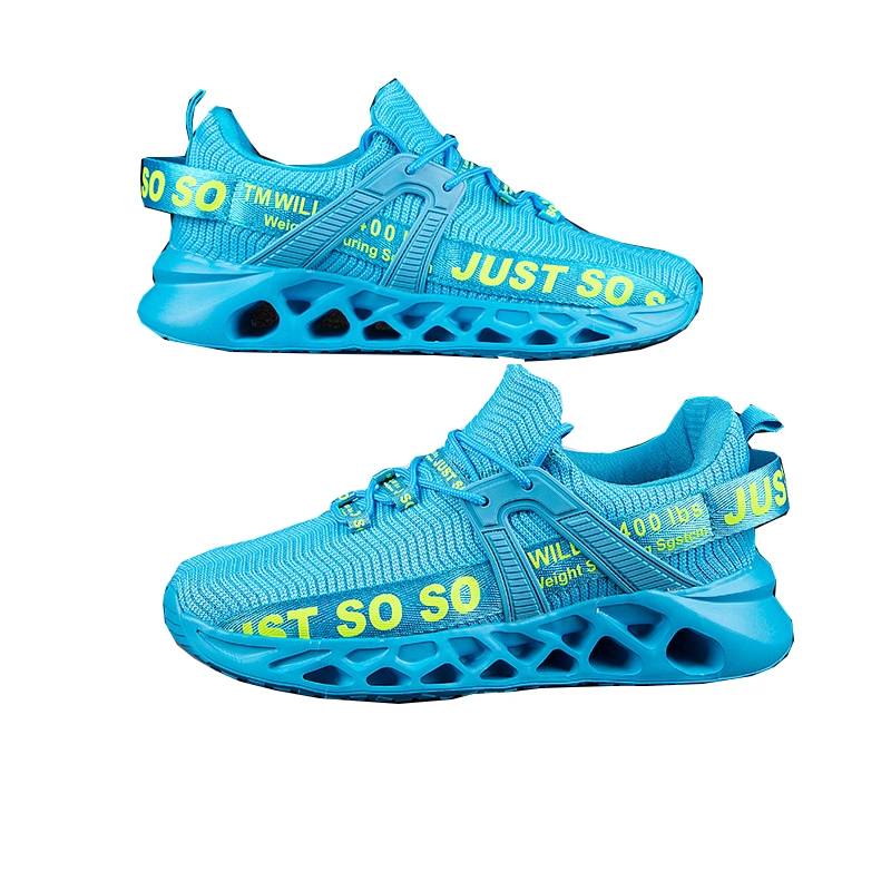Cushioned Outdoor Running Footwear Leisure Sports Shoes Fluorescent Green All Match Breathable Men's Shoes
