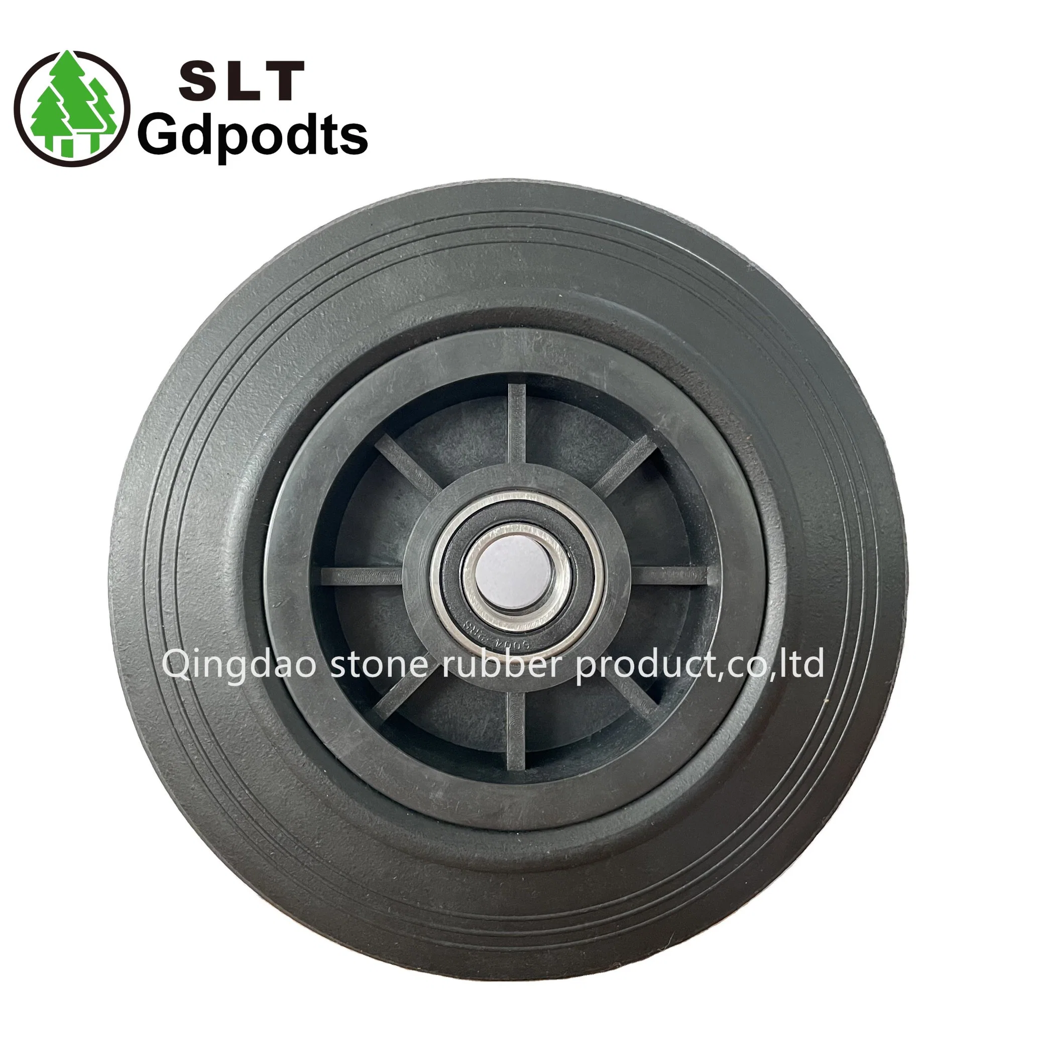 200X50mm Solid Rubber Wheel with 6004 Bearing Caster Wheel