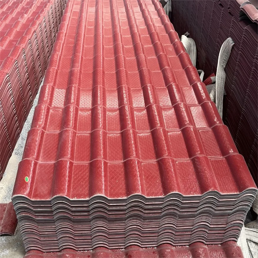 PMMA tuiles de toit en résine synthétique PVC ondulé carreaux de bardeaux UPVC Feuilles de couverture en plastique