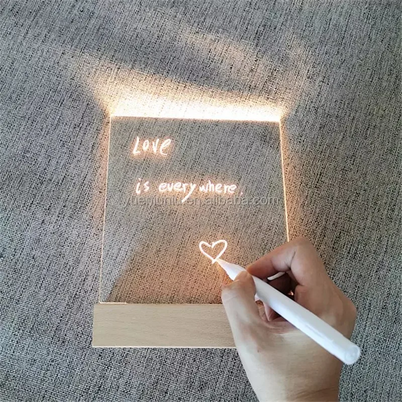 Creative Solid Luminous USB Switch Night Light Base 3D Acrylic Lamp LED Wooden Base Wood LED Light Bases for Decoration