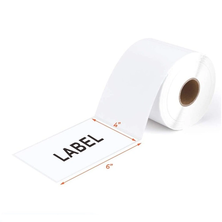 8.5 X 5.5/4 X 6 Custom Printed Paper Sticker Logo Half Adhesive Shipping Label