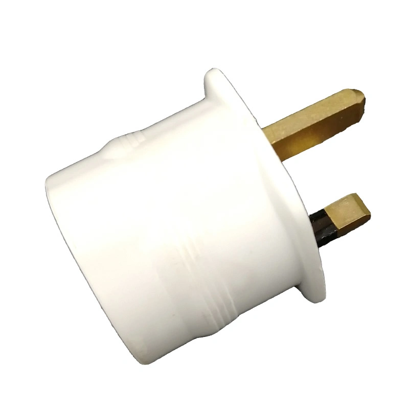 Poka Schuko Style Socket European 2-Pin to UK 3-Pin AC Mains Power Travel Visitor Adaptor