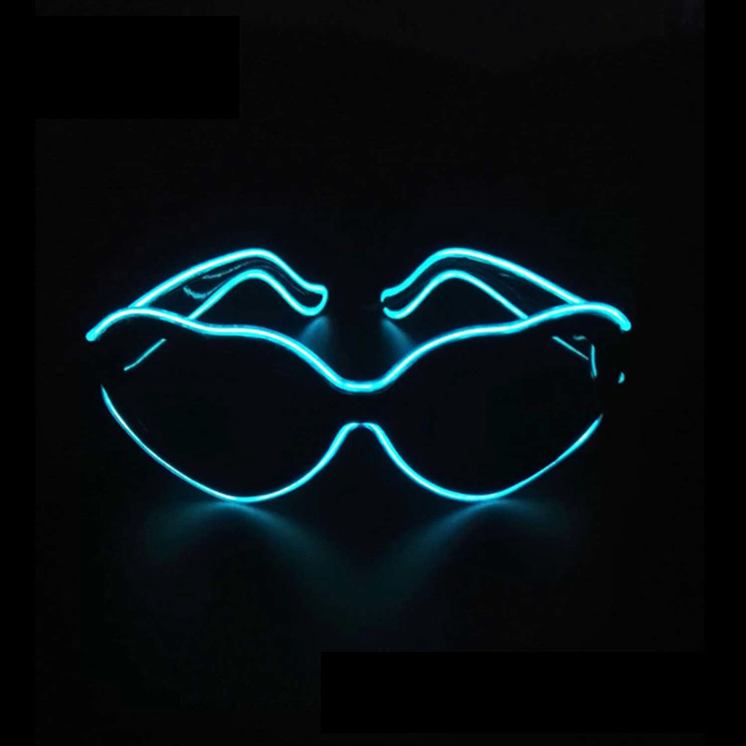 LED Luminous Heart EL Wire Glasses Rave LED Glasses Light