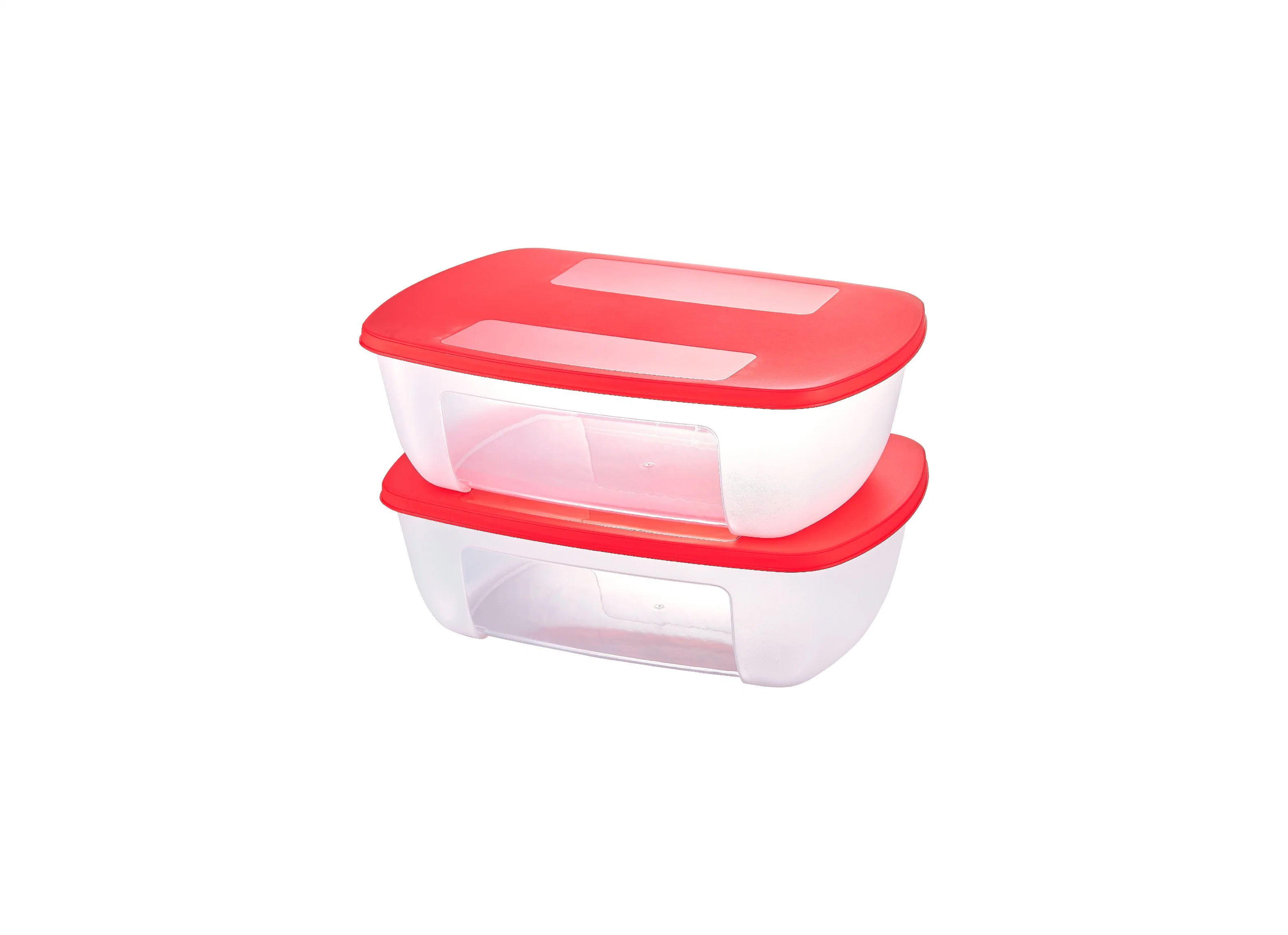 Большой размер 2PCS прямоугольник контейнеры для еды бытовых изделий из пластмасс/вложенные контейнеры для еды