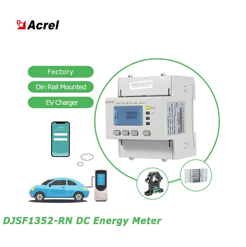 DC-Leistungsmesser mit Hall-Sensor oder Splitter für Dual Stromkreisüberwachung EV-Ladegerät und Solar-PV-Projekt von Acril Werk