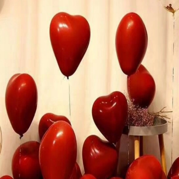 Fournitures de décoration pour ballons de fête de rubis rouge double couche