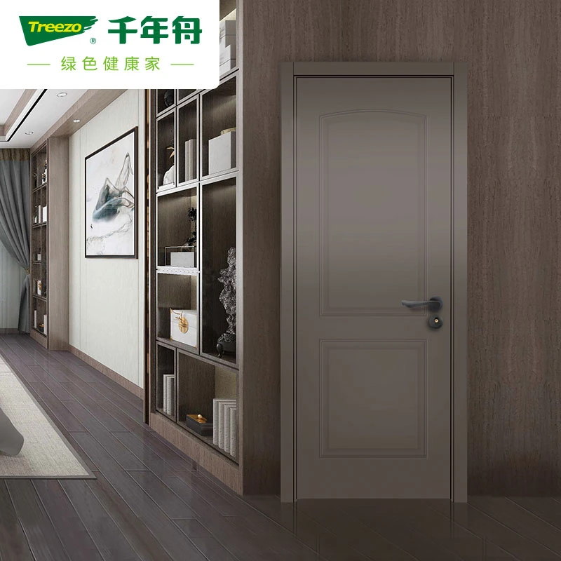 Luxury Solid Teak Wood Single Design Plain Bedroom Wooden Door for Interior