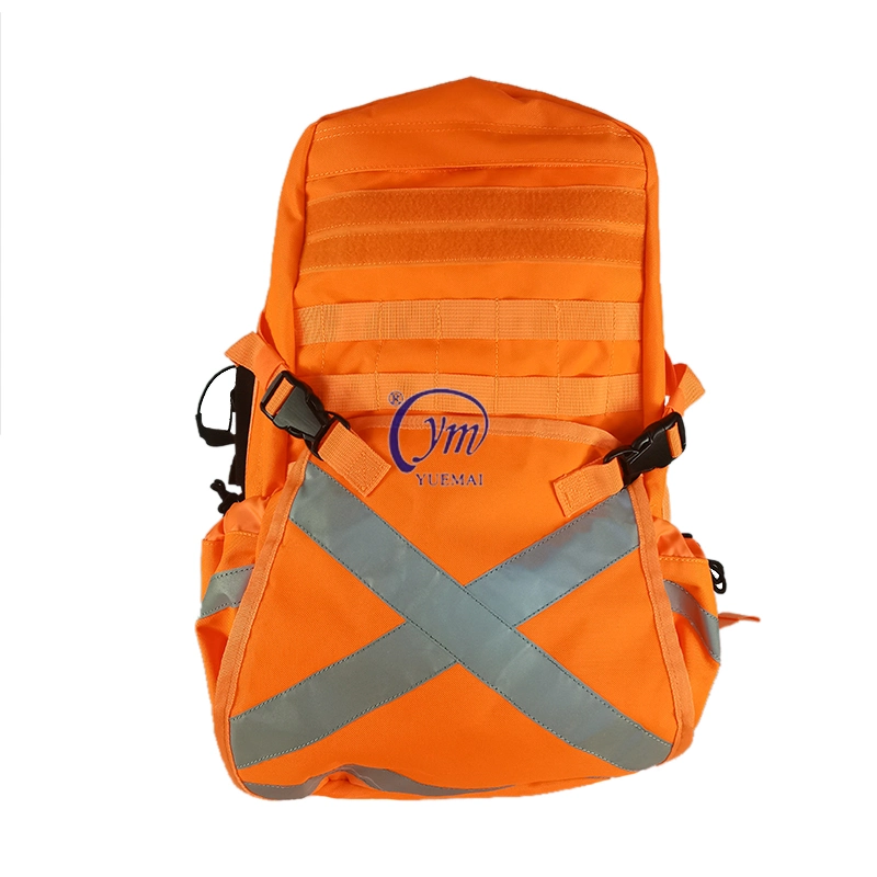 Visibilidade de alta segurança laranja trabalhar mochila Backpack Visibilidade Saco com a fita refletora