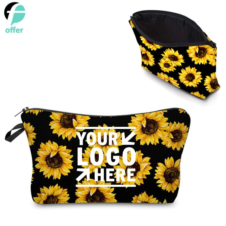 Makeup Bags Cosmetic Pouch Travel Zipper Cosmetic Organizer Toiletry Bag Printing Pencil Bag for Women Girls Supplies Christmas Gift