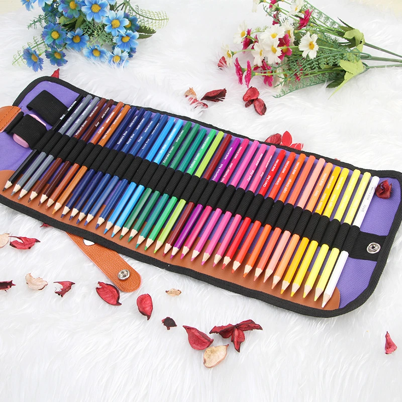 120PCS Plastic Hand Bag Original Factory Adult Oil Paint Pencil DIY Drawing Set Art Set School Office