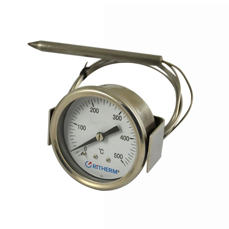 Back Connection Vapor Tension Pressure Type Dial Capillary Thermometer for Boiler