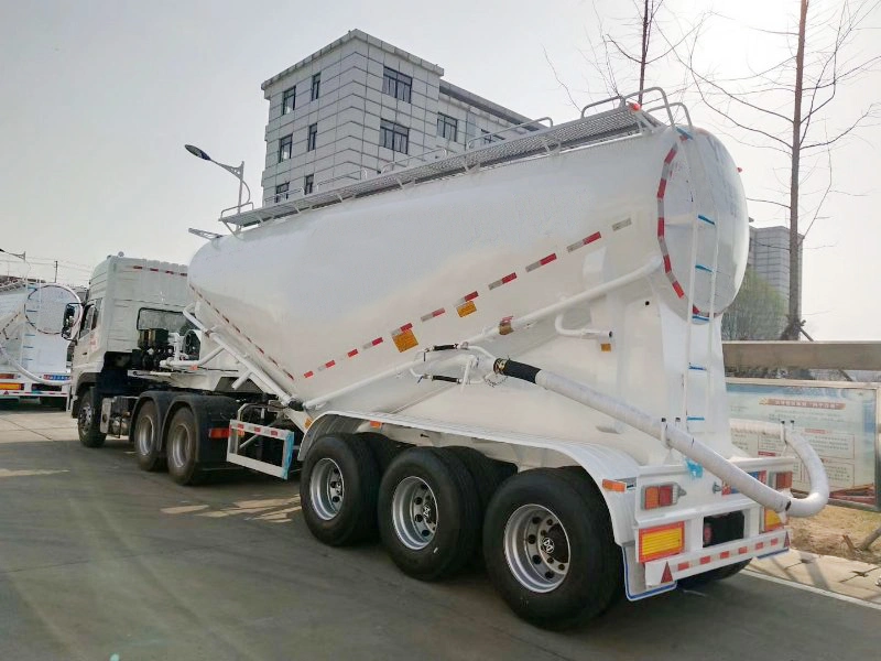 3 Axle 35m3 Powder Cement Tanker Semi Trailer Bulk Cement Tank Powder Material Transporter