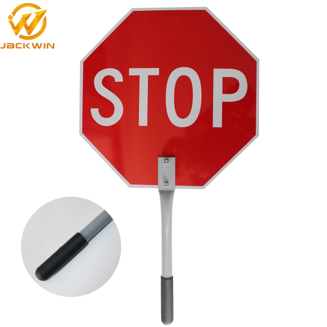 18X18" Aluminum Sign Handle Stop/Slow Paddle Safety Metal Sign Warning Sign