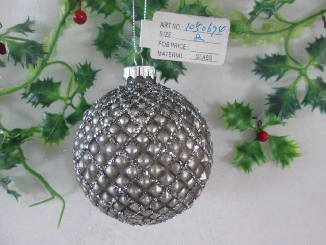 Handmade Glitter Glass Ball Christmas Decoration Ornament