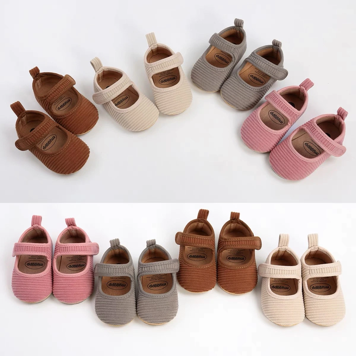 Soft Sole Baby Shoes Girls First Walker Toddler PU Leather Non-Slip for 0-24m