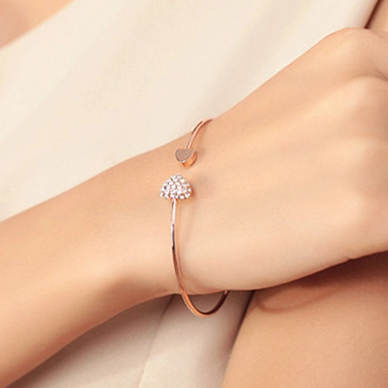 Corazón Arco Bilezik Brazalete Brazalete de la apertura de la mujer joyas regalo