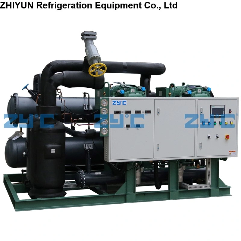 Water Cooling Screw Refrigeration Compressor Condensing Unit for Cold Storage Room