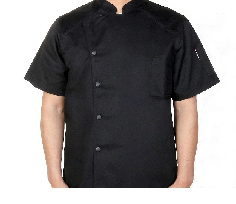 High Quality Customizable Dessert Shop Restaurant Workwear with Short Sleeves Simple Style Chef Uniform for Men