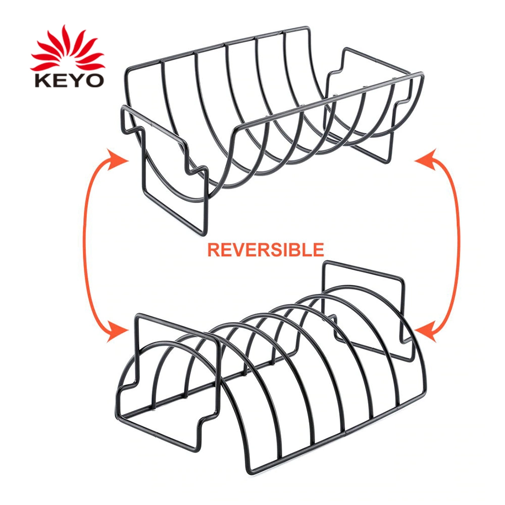 El fumador de gas y carbón de leña barbacoa Barbacoa costillas de acero inoxidable para rack de soporte de tostado