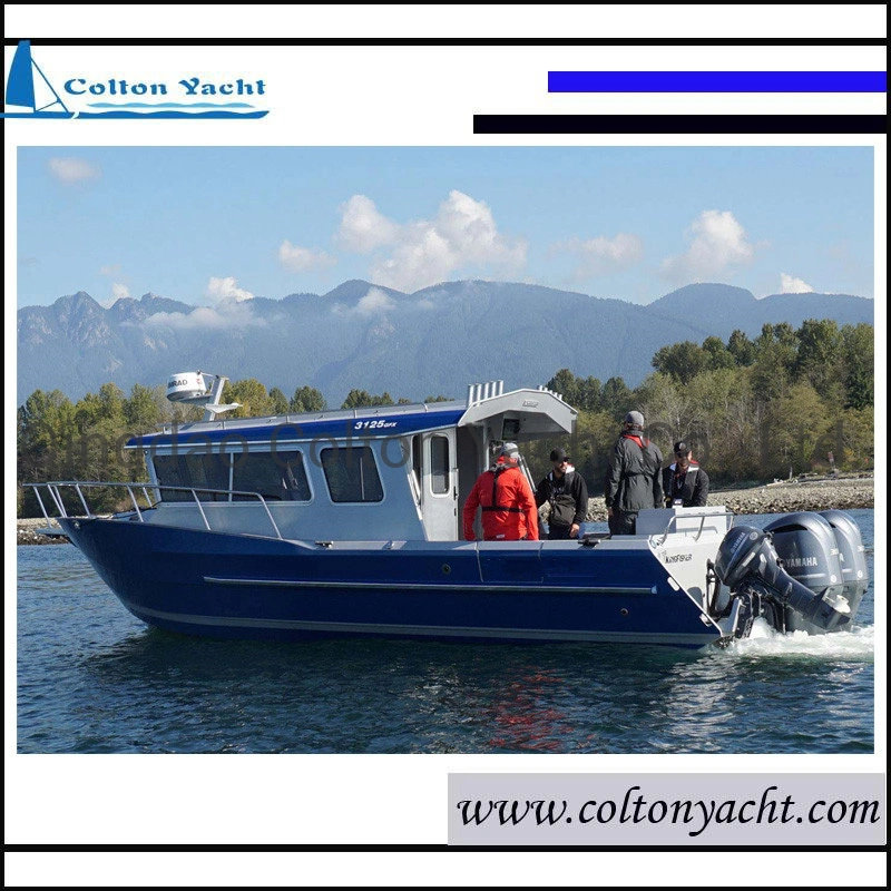 Barco de pesca de aluminio de alta mar y el barco de pasajeros con cabina