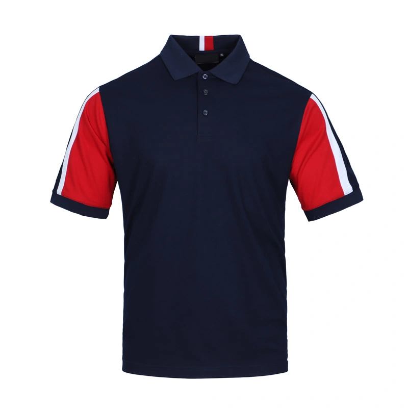 Custom Contrast Color Mesh Fabric Sweat Sports Wear Outdoor Golf Polo Shirt