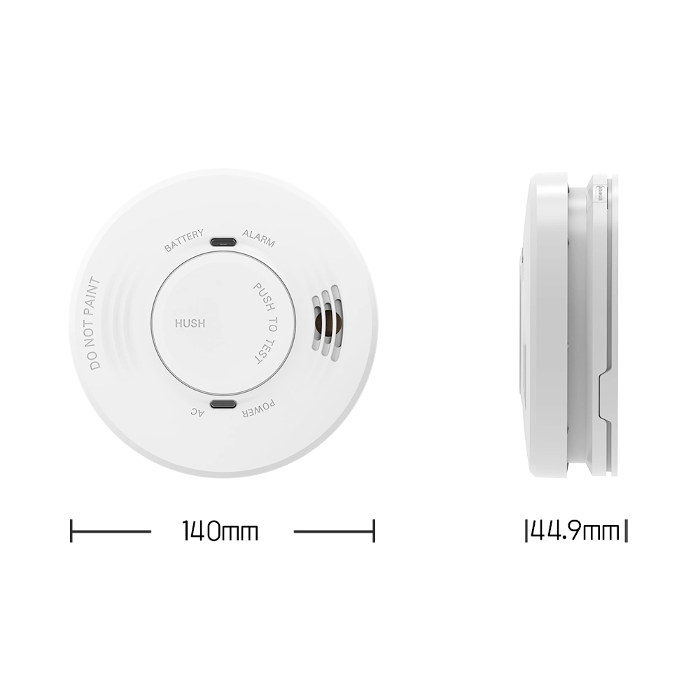 220V-240V Hardwired Photoelectric Smoke Alarm Ukca Interlinked Smoke Detector for Welsh