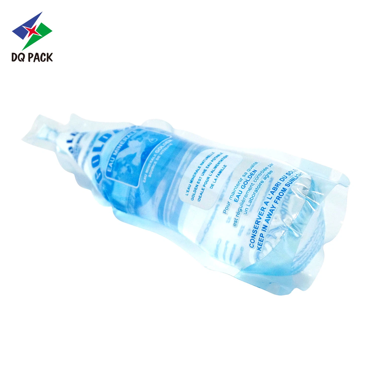 Dq Pack Sac mylar d'impression personnalisée prix bon marché à l'emballage sac sac d'emballage d'injection de boire de jus de la vente en gros sac d'injection pour l'eau minérale à l'emballage