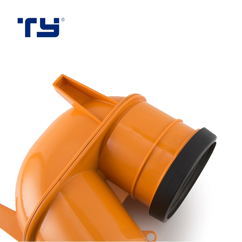 PVC-U Gasketed Push Drainage System Pipe Tube Fittings P Trap Orange GB Tianyan OEM