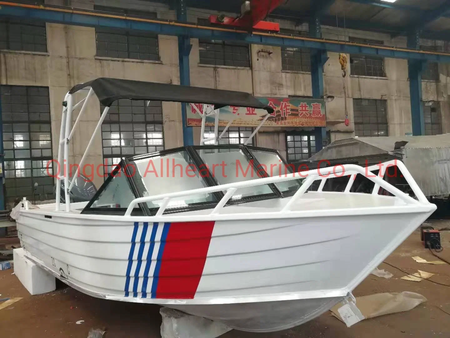 Pressed Hull 5.8m/19FT Runabout Fishing Boat with Bimini for Sale From Allheart Marine