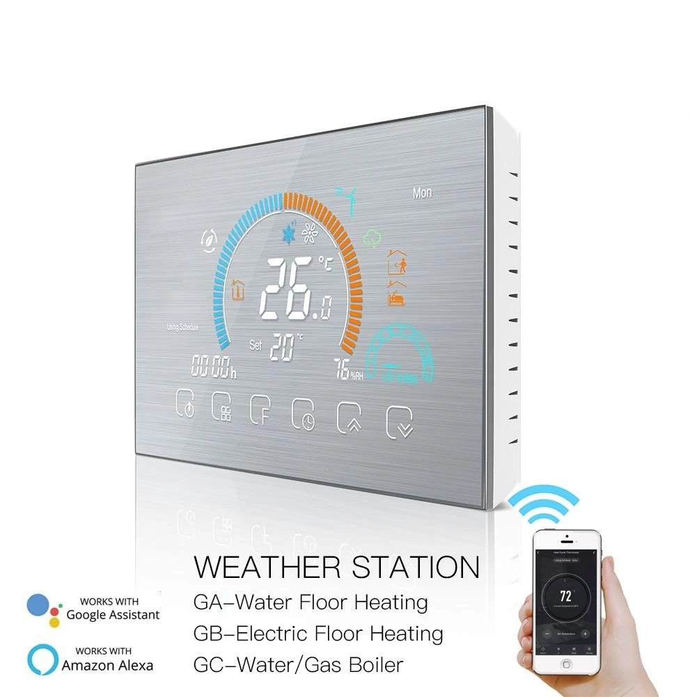 Tuya Smart WiFi Home Automation Room Thermostat with LCD Display of Temperature and Humidity